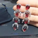 AAA Copy Chopard Red Carpet Tassel Diamond Drop Earrings